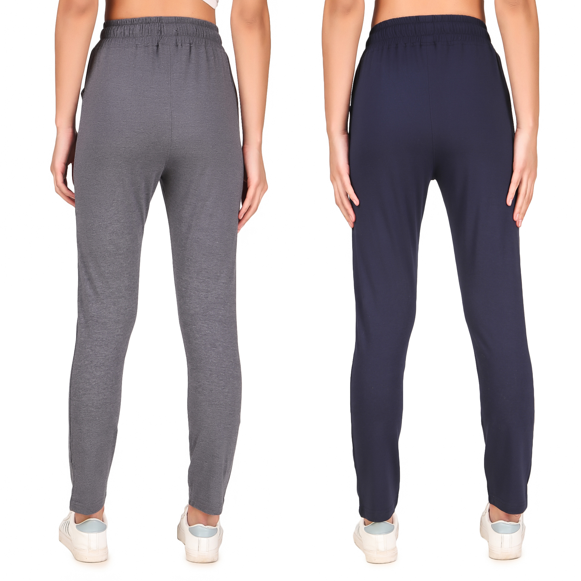 Regular fit Cotton Track Pants for Women's (Pack of 2)